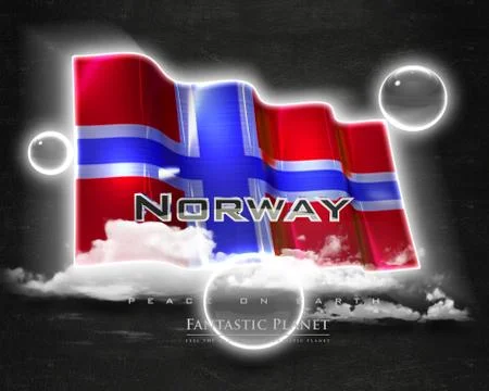 Flag Norway quality designer flag Illustration
