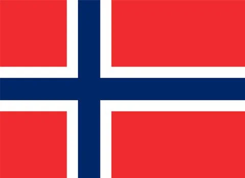 Flag of Norway Vector illustration Illustrazione stock