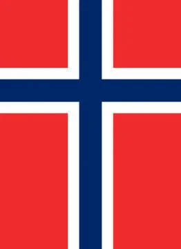 Flag of Norway Vertical Stock Illustration
