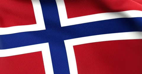 Flag of Norway Waving 3D Animation Close up, 4K UHD 60 FPS Stock Footage 165522355