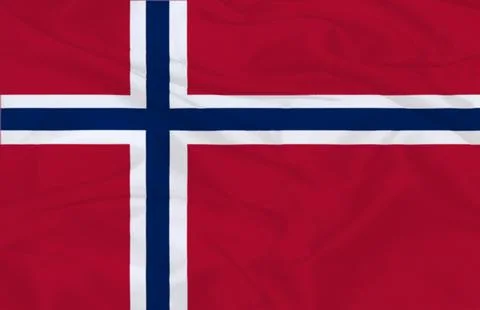 Flag of Norway Waving Stock Illustration