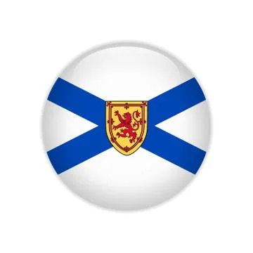 Flag Nova Scotia button Stock Illustration