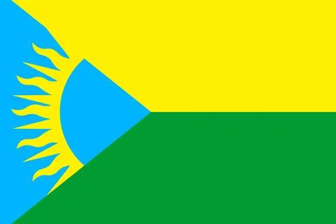 The flag of Novogrodivka Stock Illustration