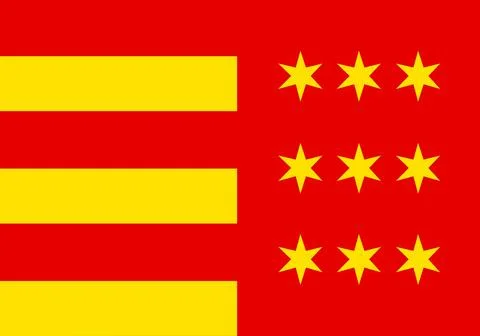 Flag of the Novosondec district Stock Illustration
