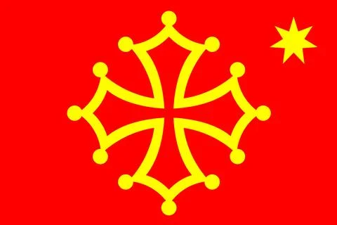 Flag of Occitania Illustrazione stock