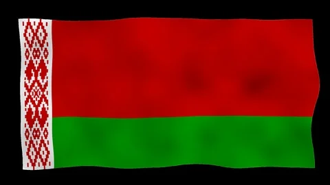Flag od Belarus, 60 fps, lopped, alpha channel Stock Footage 99805418