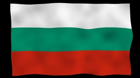 Flag od Bulgaria, 60 fps, lopped, alpha channel Stock Footage 99791260