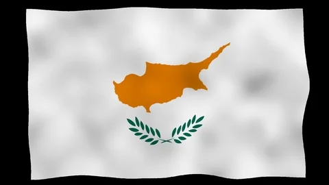 Flag od Cyprus, 60 fps, lopped, alpha channel Stock Footage 99791238