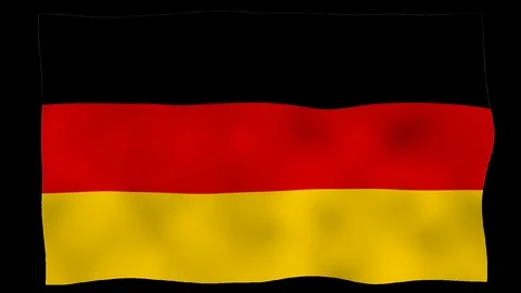Flag od Germany, 60 fps, lopped, alpha channel Stock Footage 99790941