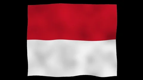 Flag od Monaco, 60 fps, lopped, alpha channel Stock Footage 99797897