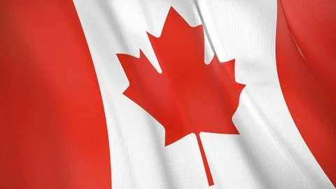The flag ofCanada3D illustration. Stock Illustration