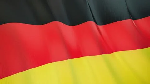 The flag ofGermany3D illustration. Stock Illustration