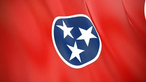The flag ofTennessee3D illustration. Stock Illustration