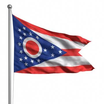 Flag of ohio Illustrazione stock