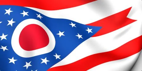 Flag of ohio Stock Illustration