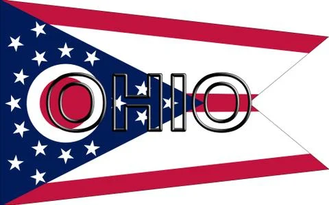 Flag of Ohio Illustrazione stock
