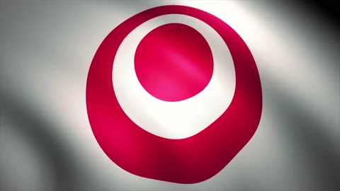The Flag of Okinawa Prefecture Waving in the Wind (CG | Zoom Out) Stock Footage 184031057
