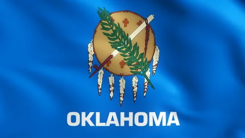 Flag of Oklahoma Background Video Loop 스톡 동영상 118020594