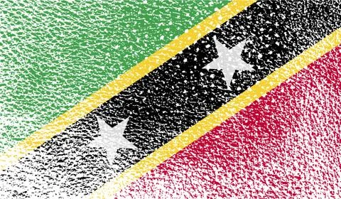 Flag of  with old texture. Stock Illustration