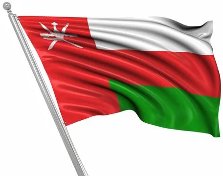 Flag of Oman Flag of Oman , This is a computer generated and 3d rendered i... Stock Photos