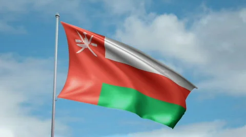 Flag of Oman Video stock 444292