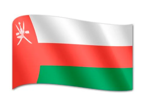 Flag of oman Illustrazione stock