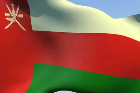 Flag of Oman NTSC Stock Footage 14662275