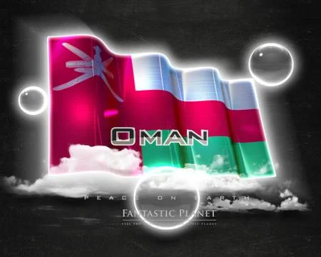 Flag Oman quality designer flag Illustration