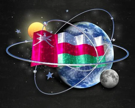 Flag Oman quality designer flag Stock Illustration