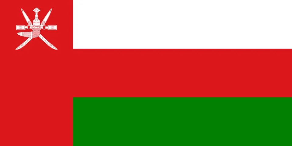 Flag of Oman - Vector illustration. Stock Illustration