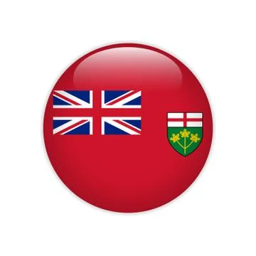 Flag of Ontario button Stock-Illustration