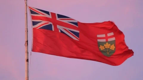Flag of Ontario, Canada Stock Footage 81572715