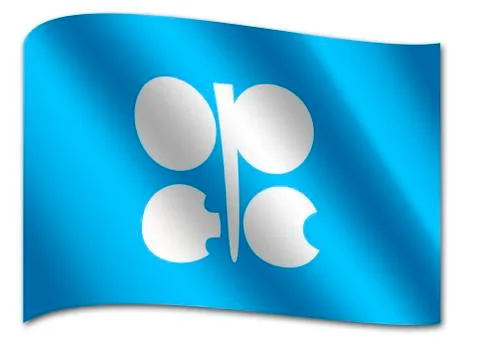 Flag of the opec organization of petroleum exporting countries Stock Illustration