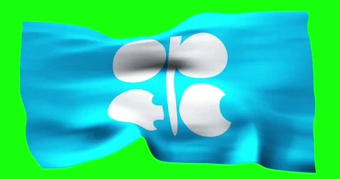 Flag of OPEC realistic waving on green screen. Seamless loop animation with.. Stock Footage 280998717