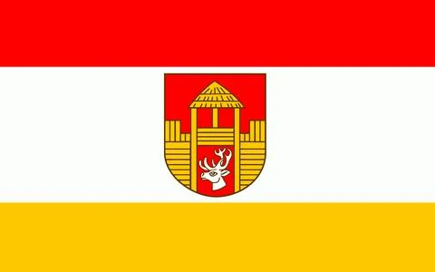 Flag of Opole County Illustrazione stock