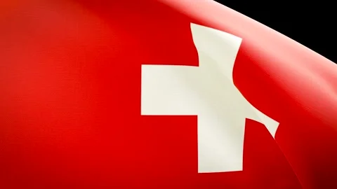 Flag or ensign of Switzerland Stock Footage 160437286