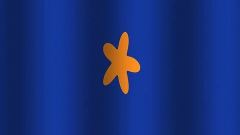 Flag with orange star on blue background Stock Footage 338285699