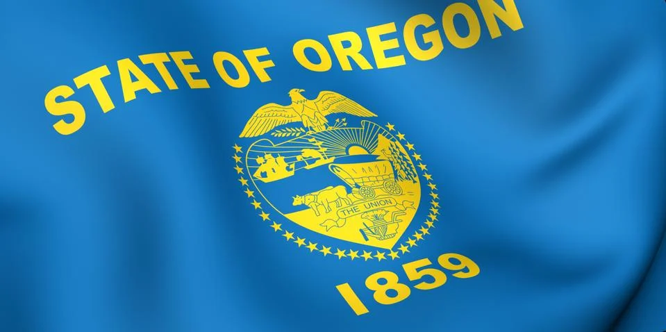 Flag of oregon Stock Illustration