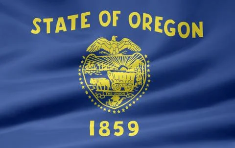 Flag of Oregon Stock Illustration