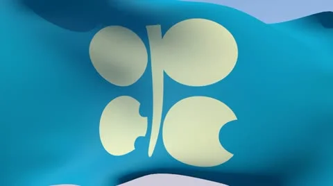 Flag of Organization of the Petroleum Exporting Countries HD Stock Footage 14834599
