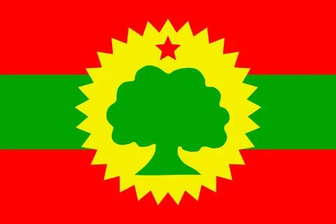 Flag of the Oromo Liberation Front Stock Illustration