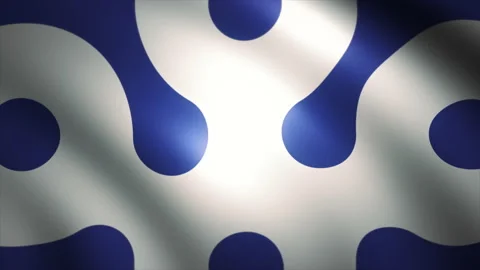 The Flag of Osaka Prefecture Waving in the Wind (CG | Zoom Out) Video stock 184005167