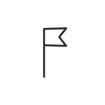 Flag outline icon. linear style sign for mobile concept and web design. Bookm Stock Illustration