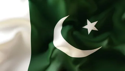 Flag of Pakistan. Close-Up Stock Illustration