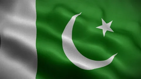 Flag of Pakistan fluttering in the wind. Video stock 222799668