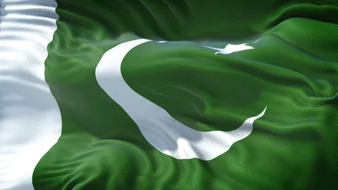 Flag of Pakistan Stock Footage 97762865