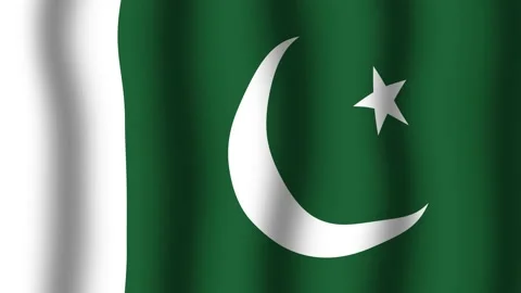 Flag of Pakistan Stock Footage 175667377