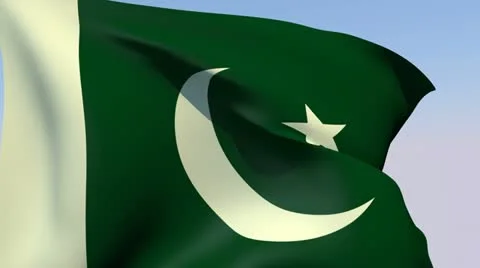 Flag of Pakistan HD Stock Footage 14665159