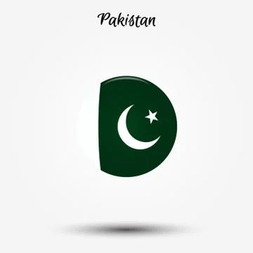 Flag of Pakistan icon Stock Illustration