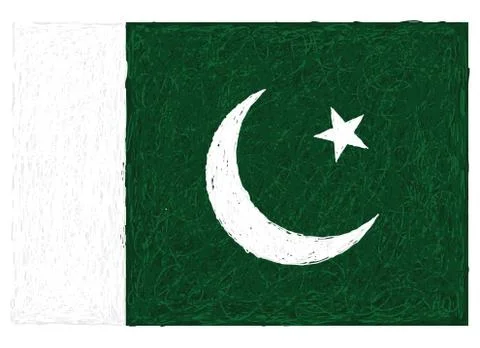 Flag of pakistan Stock Illustration